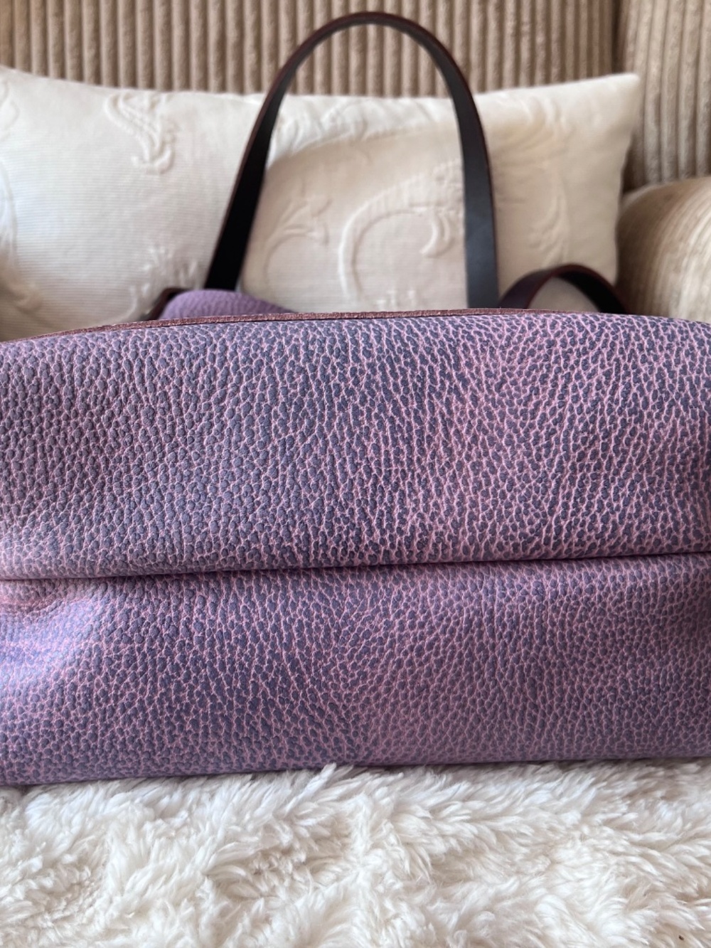UNICORN - Portland Leather Medium Tote Bag in Lilac. Excellent condition!!~ - Picture 7 of 9
